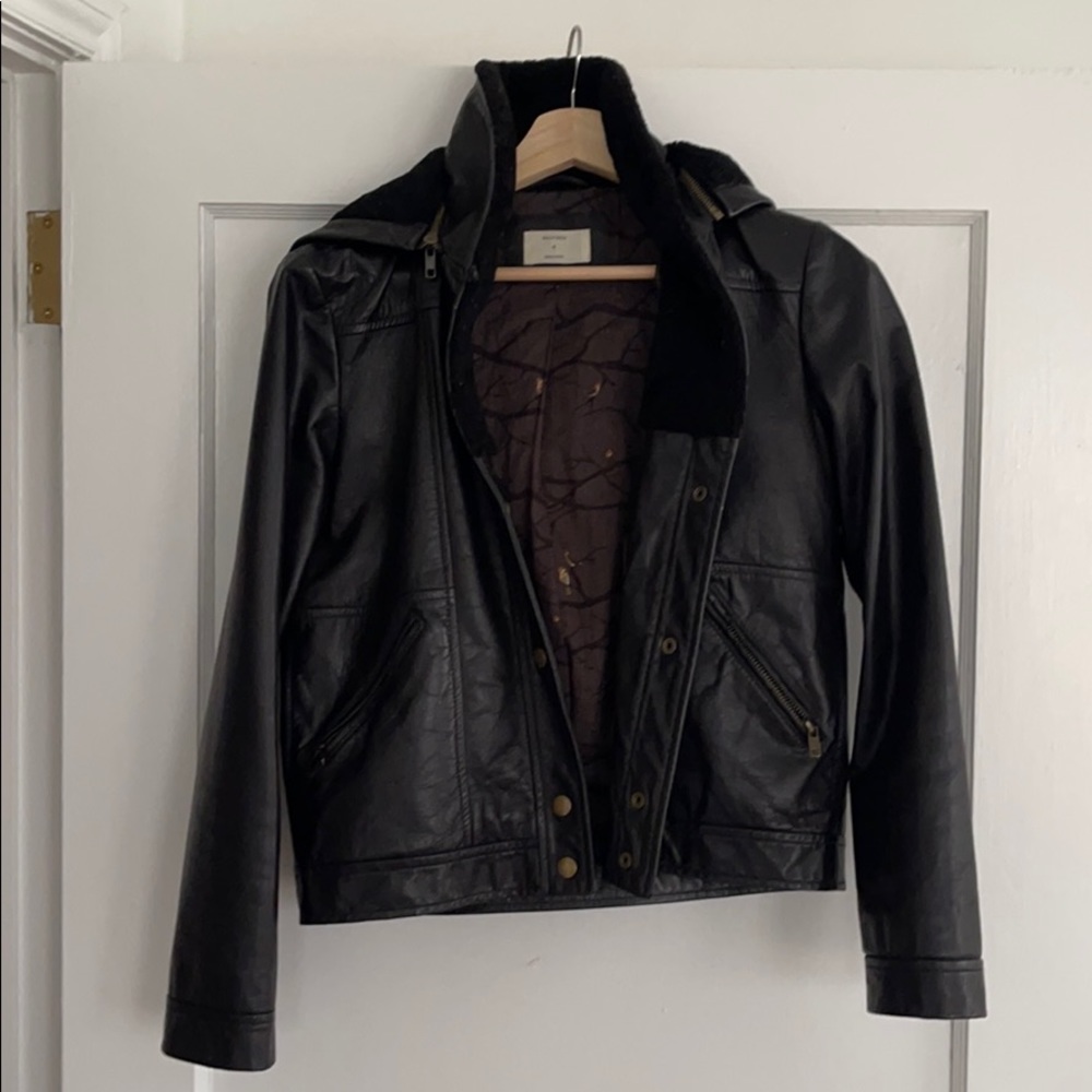 Billy Reid Black Moto Jacket